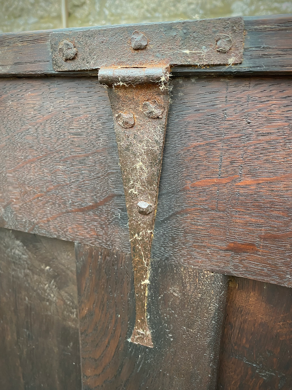 Thumbnail: Early 18th Century Dark Oak Mule Chest Coffer Georgian 