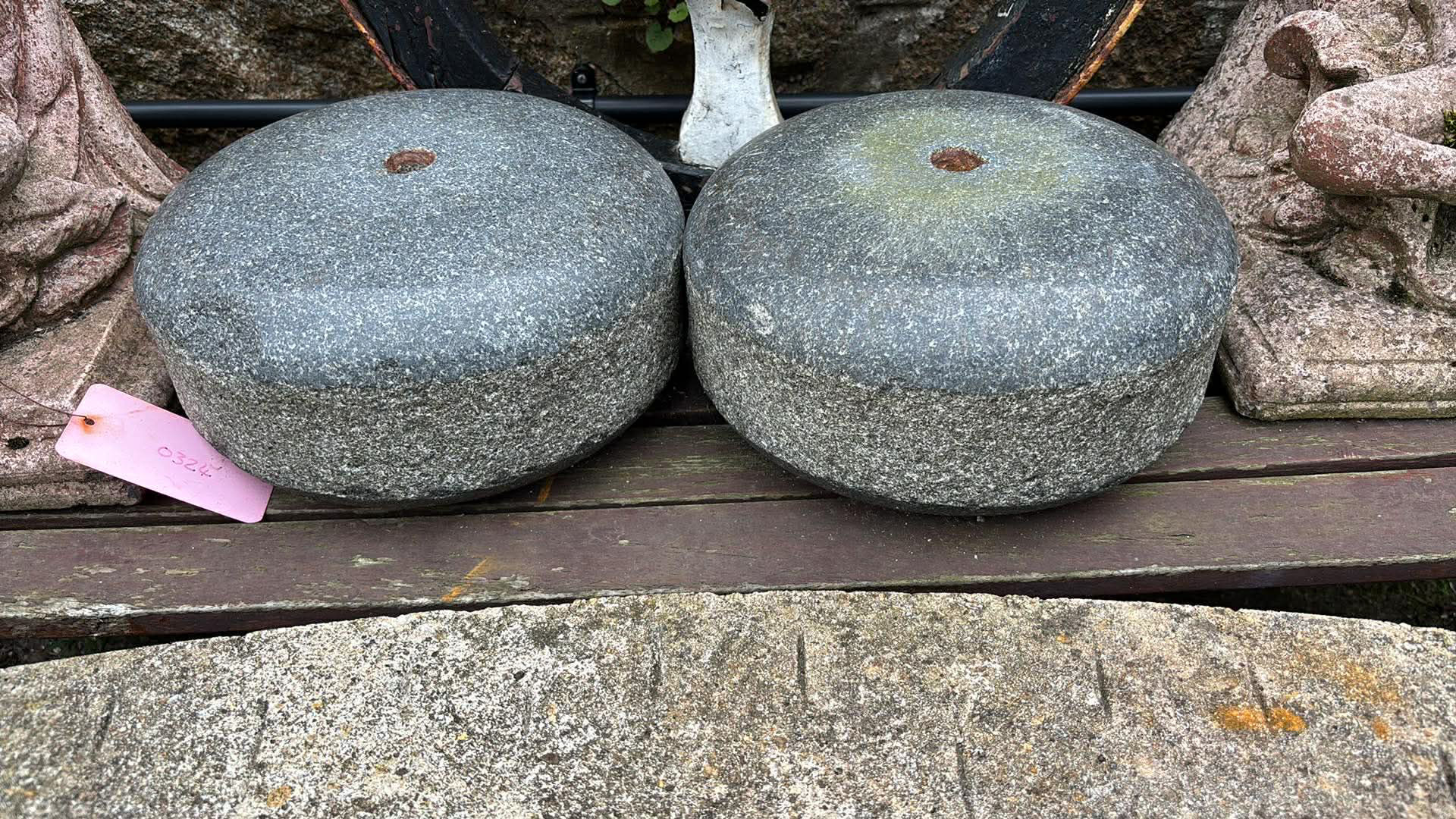 Granite Curling Stone Missing Handle Great Door Stop Ailsa Craig Stone Marble