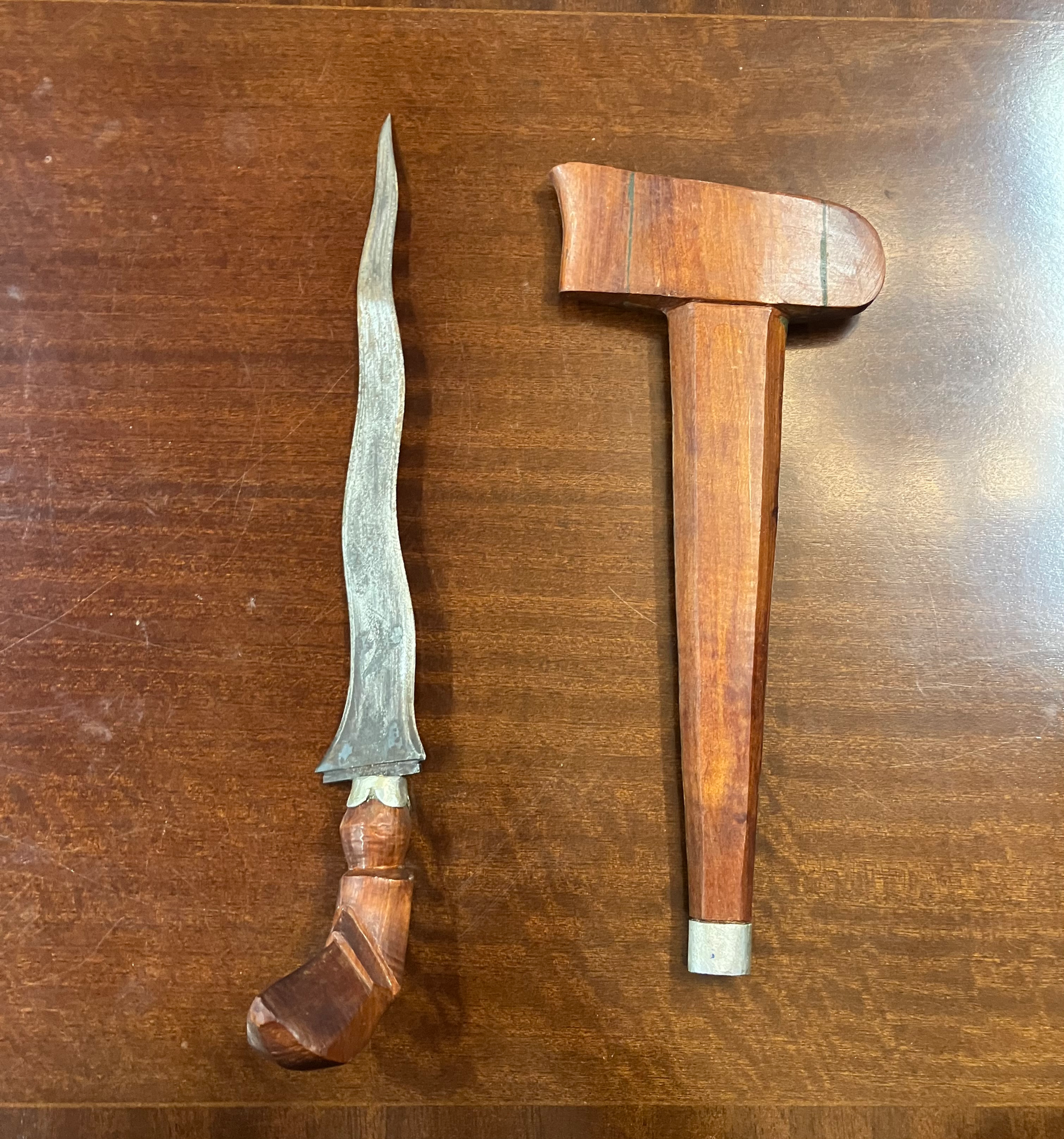 Indonesian Kris Knife/Dagger with Wooden Sheath Militaria Weaponry
