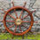 Thumbnail: Large ships wheel with heavy brass centre  and overall 49” in diameter.