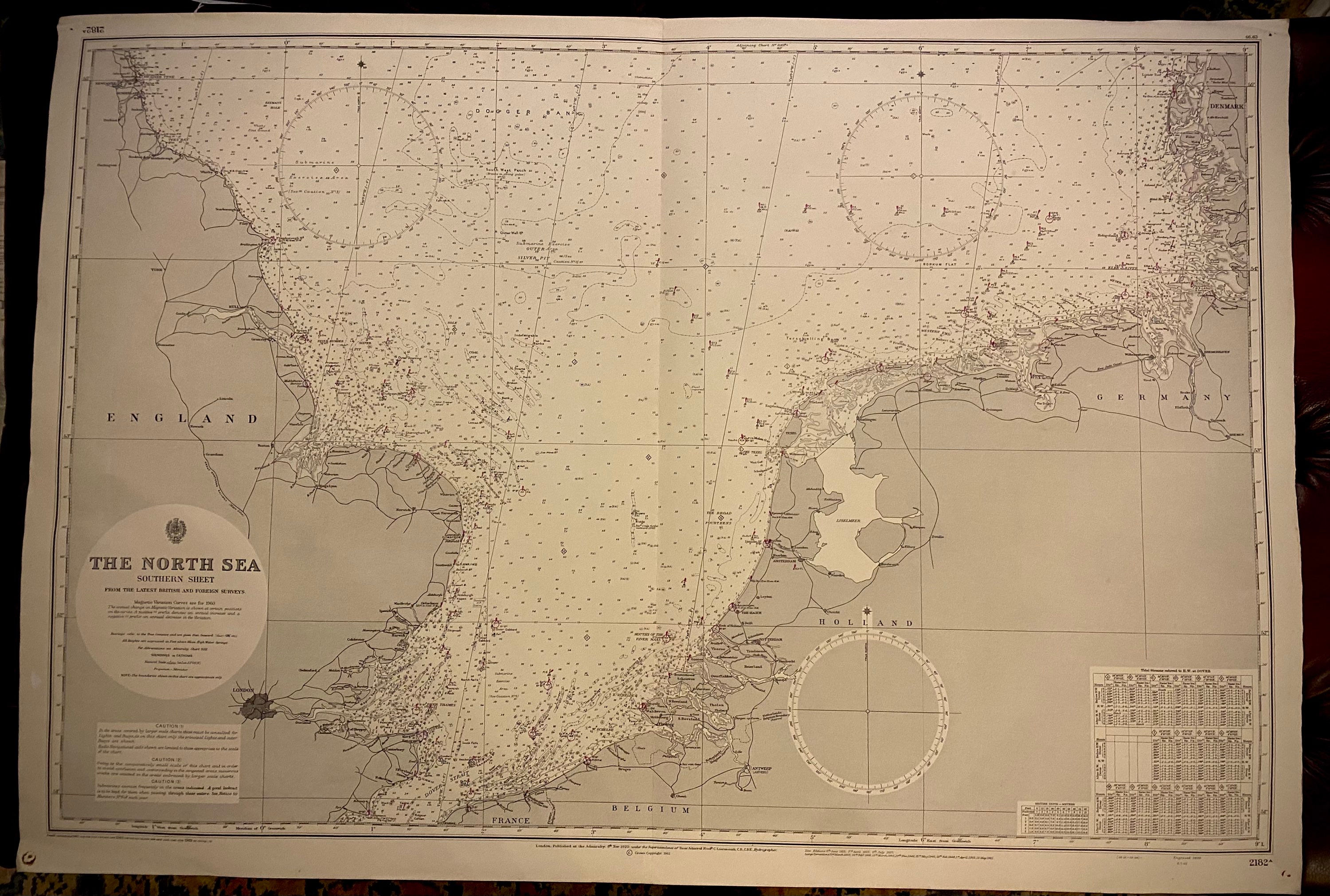 Vintage Nautical Chart ‘The North Sea’