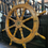 Thumbnail: Large Oak ships wheel with heavy brass centre  