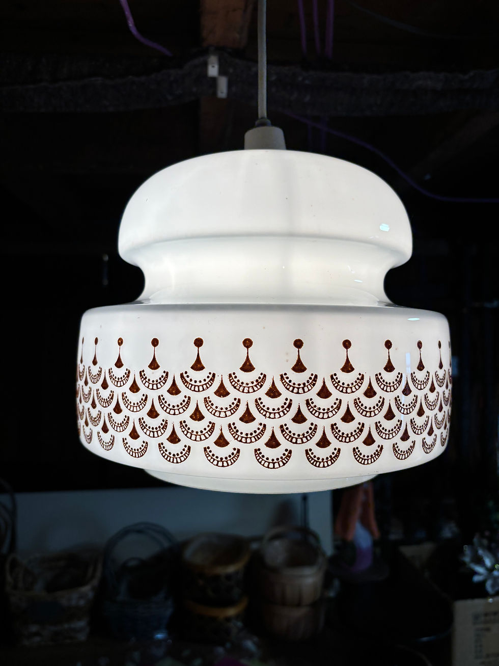 Thumbnail: Lovely Retro Mid Century Milk Glass
Light Shade