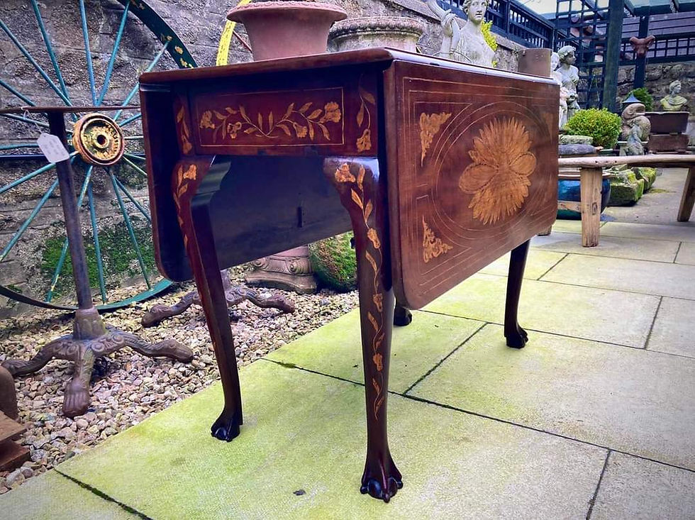 Thumbnail: 18th Century Dutch Mahogany Marquetry Pembroke Drop Leaf  Table