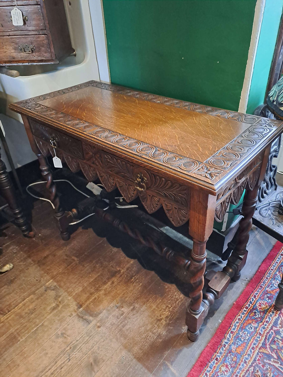 Thumbnail: Victorian Solid Oak Hall/ Console Table