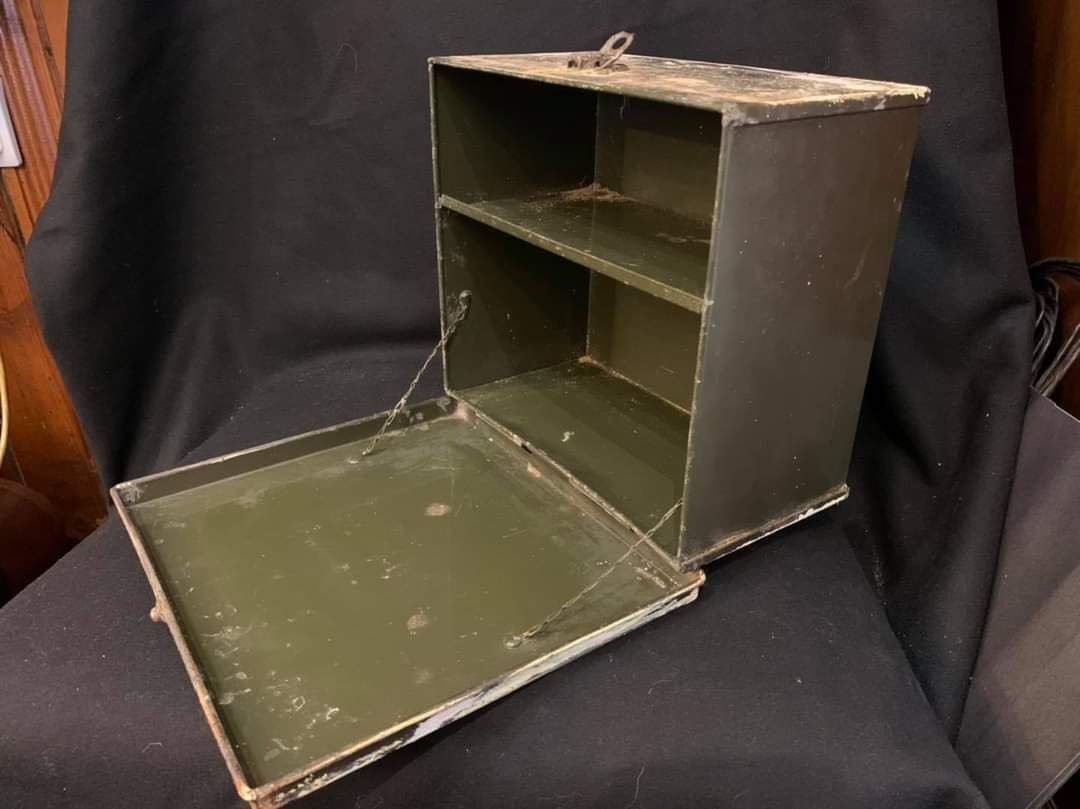 Vintage steel wall mounted first aid box