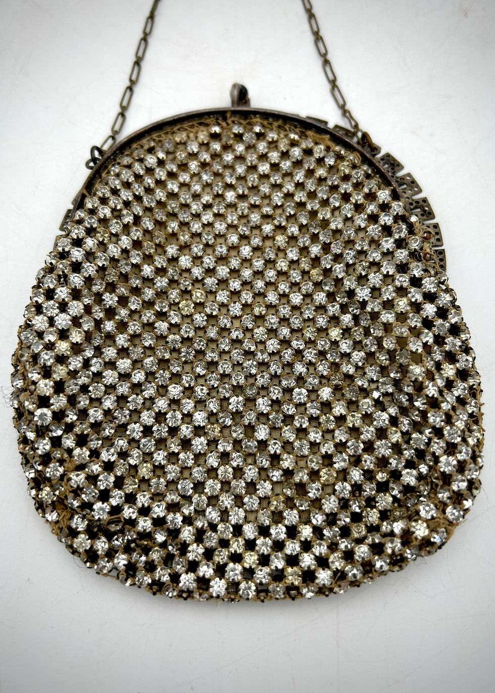 Thumbnail: 1930’s French Art Deco Diamanté Coin Purse Vintage Bag 