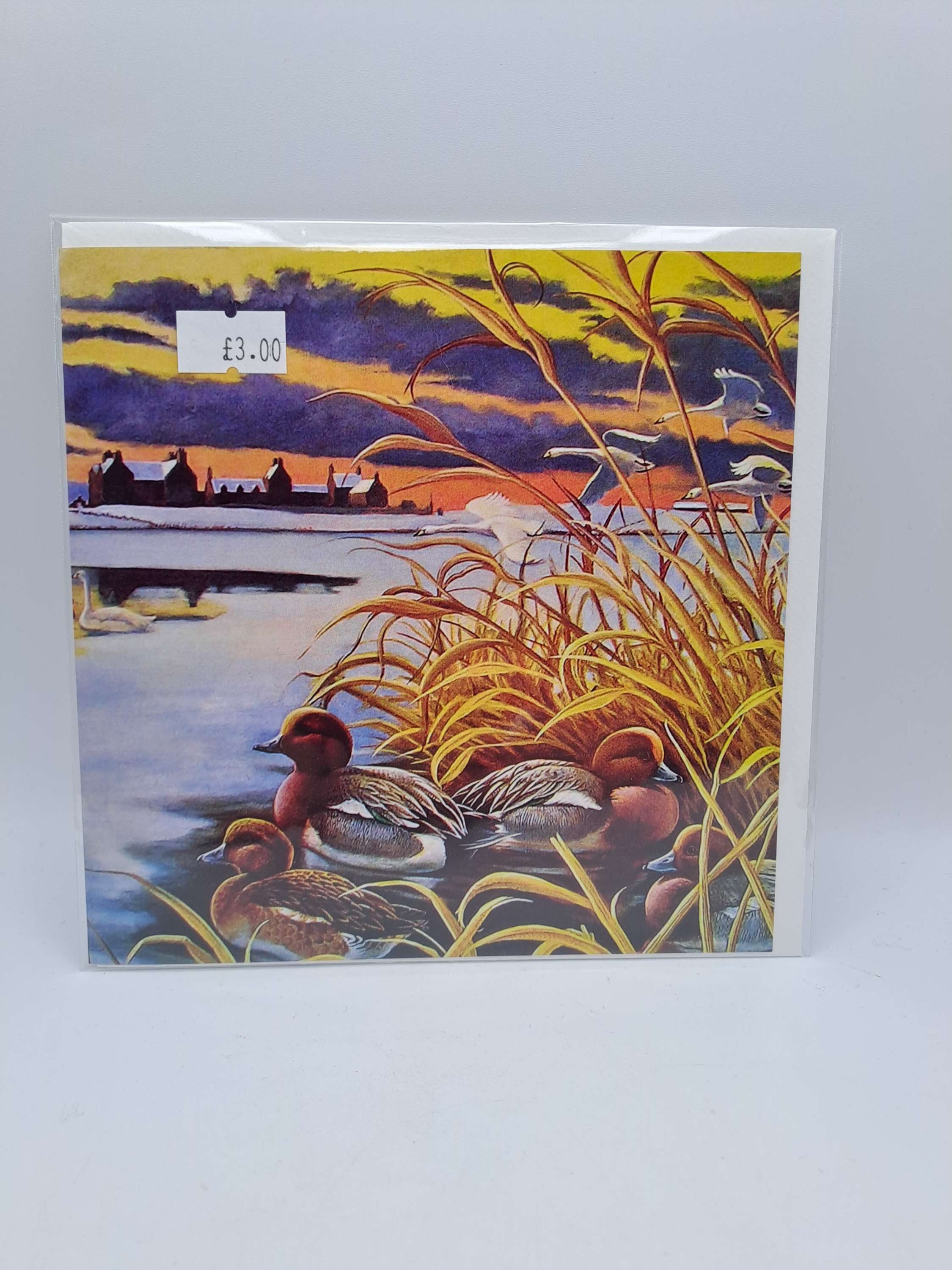 David Harris Print Greeting Card Blank inside with a envelope “Winter Gathering”