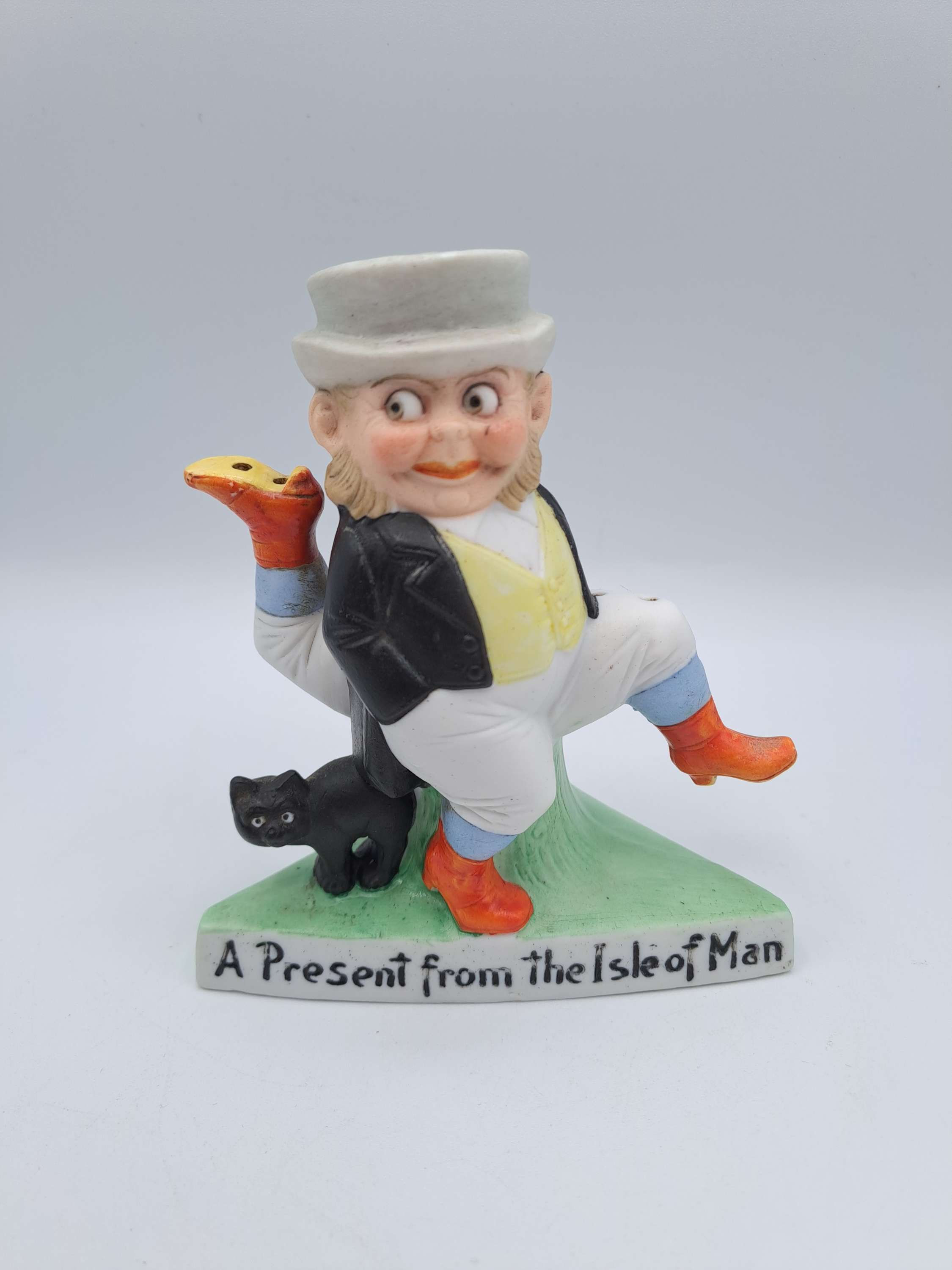 Rare, Highly Collectable Schafer & Vater Porcelain Isle Of Man Souvenir Ashtray