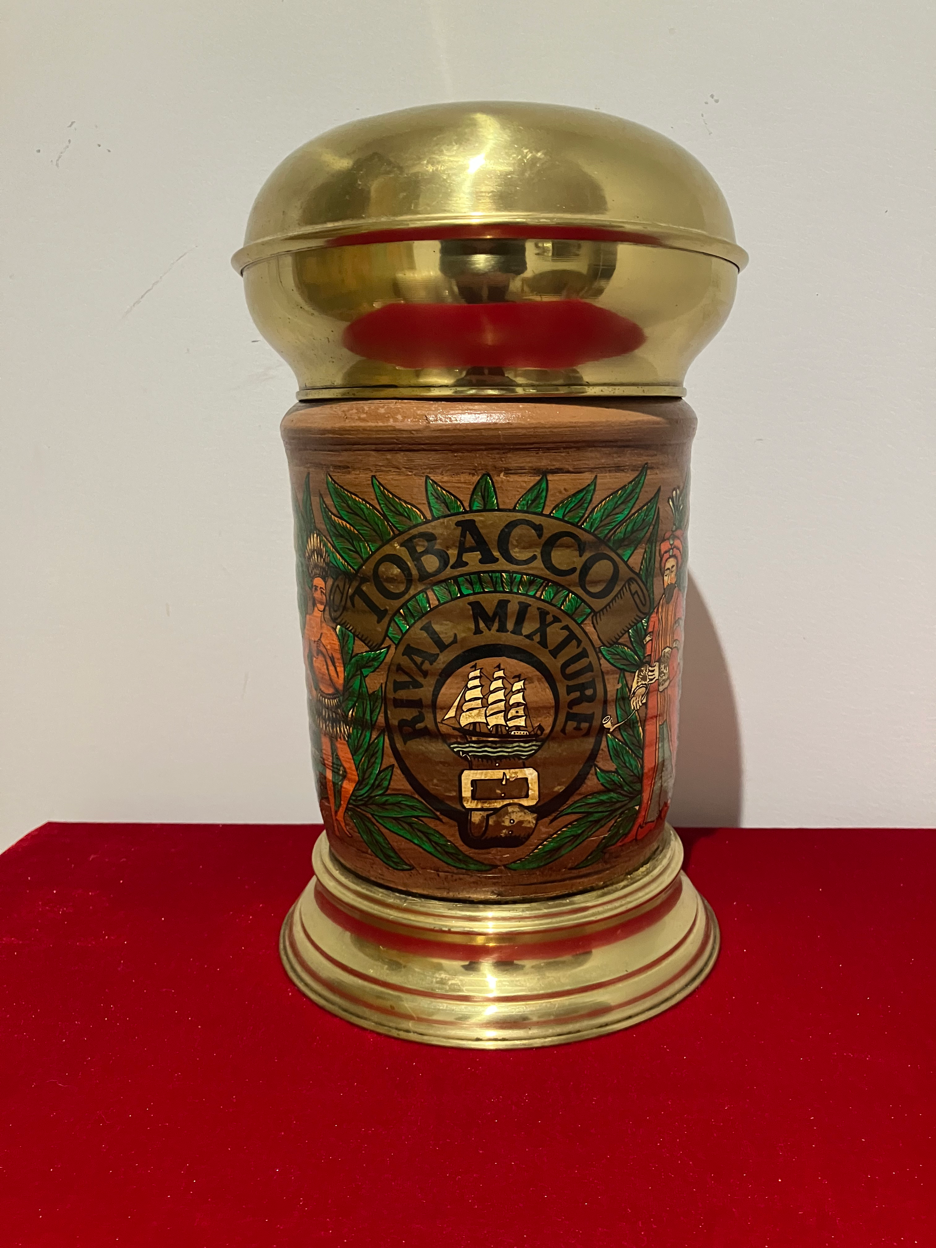 Vintage large Clay Tobacco jar “Rival Mixture”