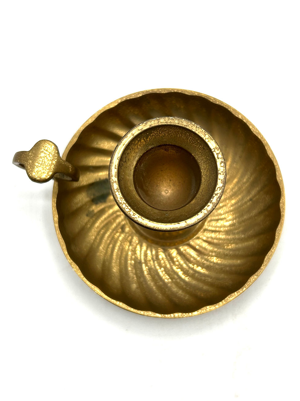 Thumbnail: Victorian Solid Brass Chamber Candlestick 