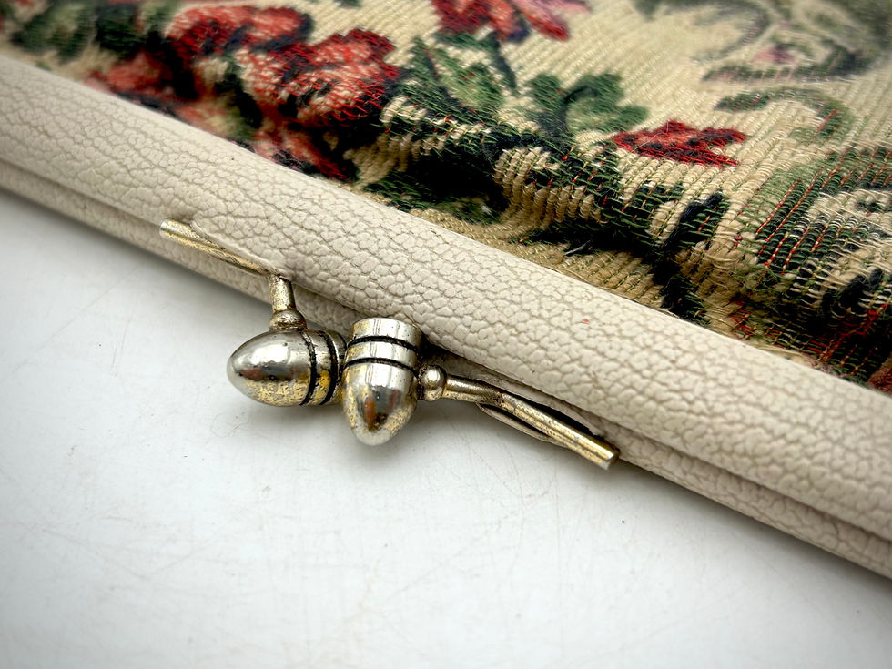 Thumbnail: Vintage 50’s Tapestry Needlepoint Clutch Bag Vintage Bag 