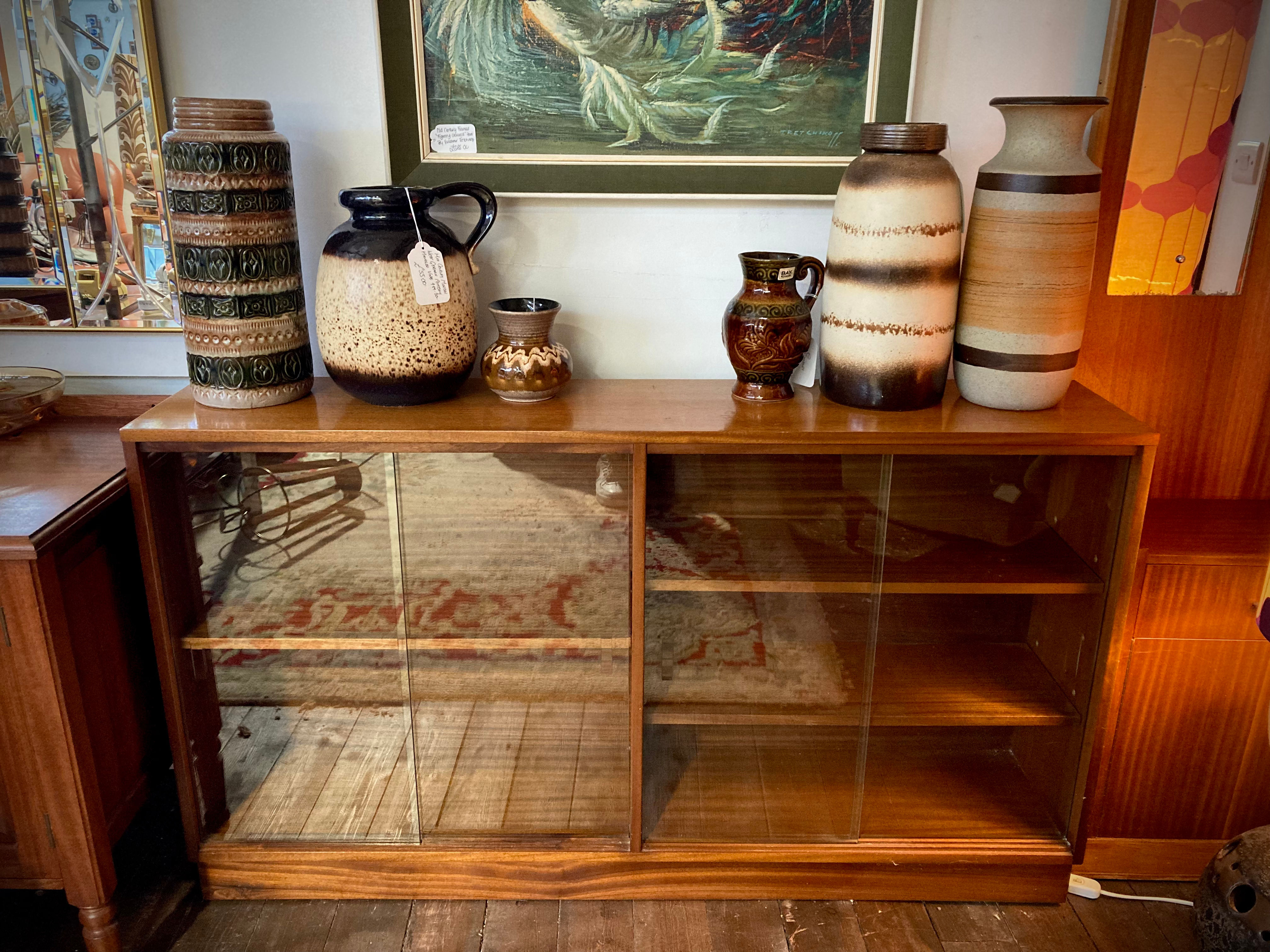 ON SALE Mid Century Teak Glazed Bookcase Morris Of Glasgow