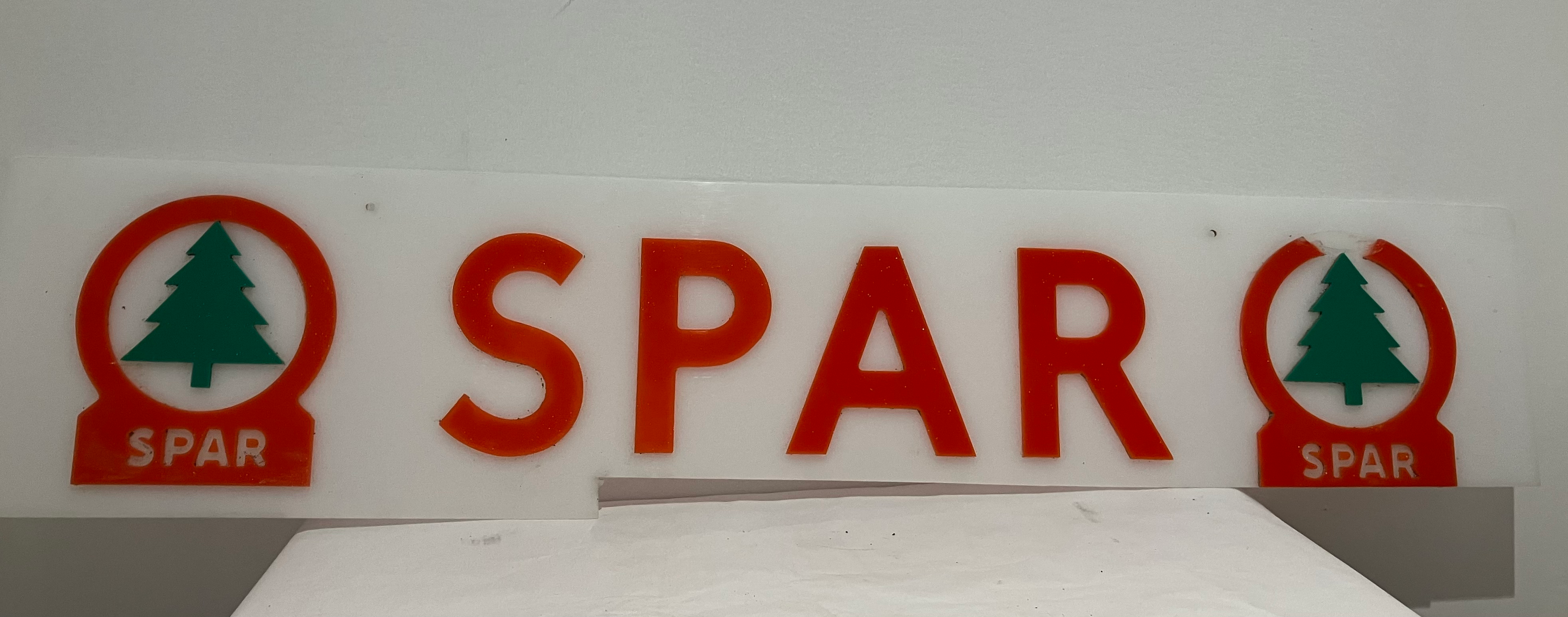 Vintage Vinyl Spar Advertising Sign (Slight Damage)