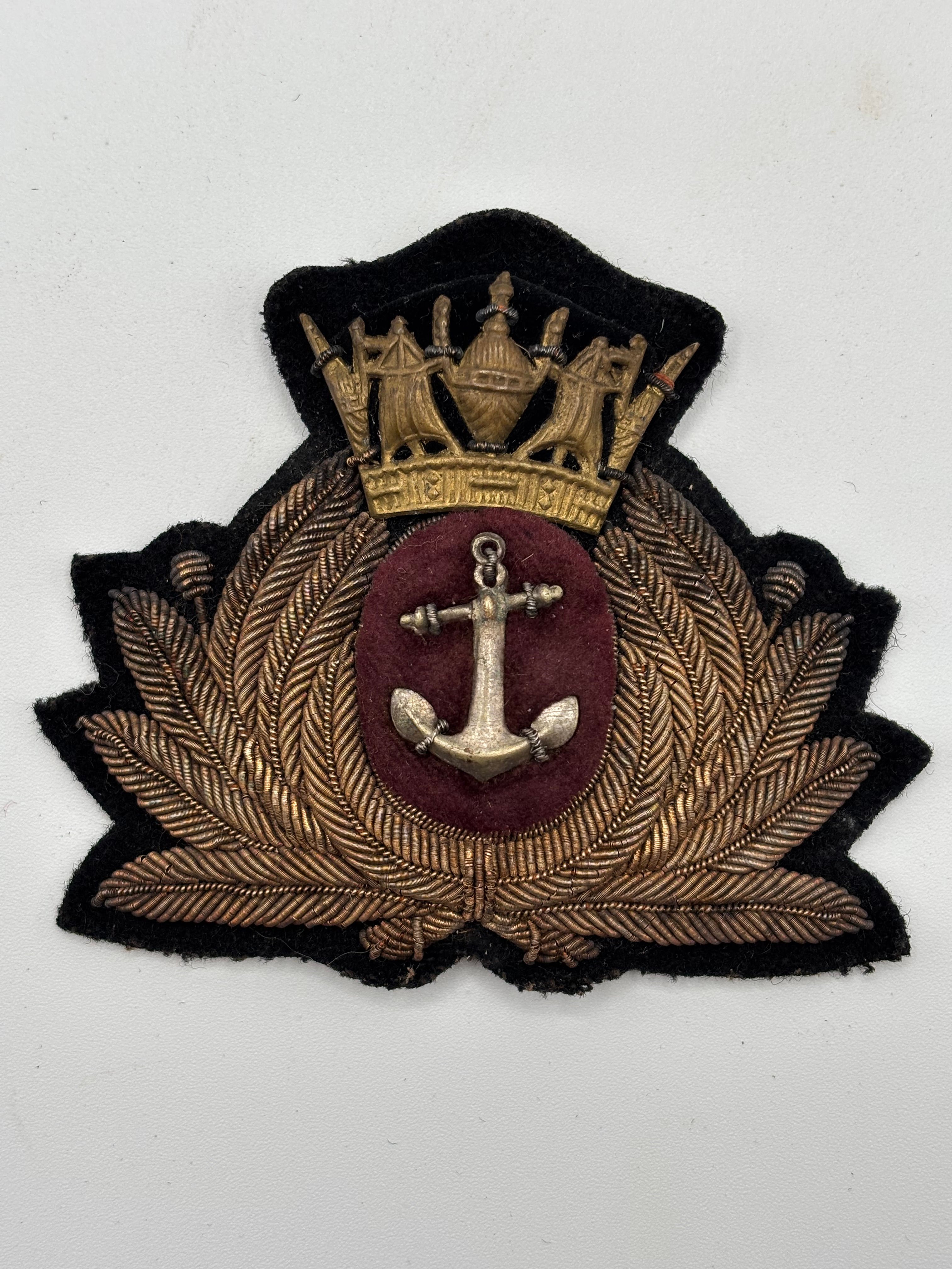 Military: Merchant Navy or Mercantile Marine officer's cap badge