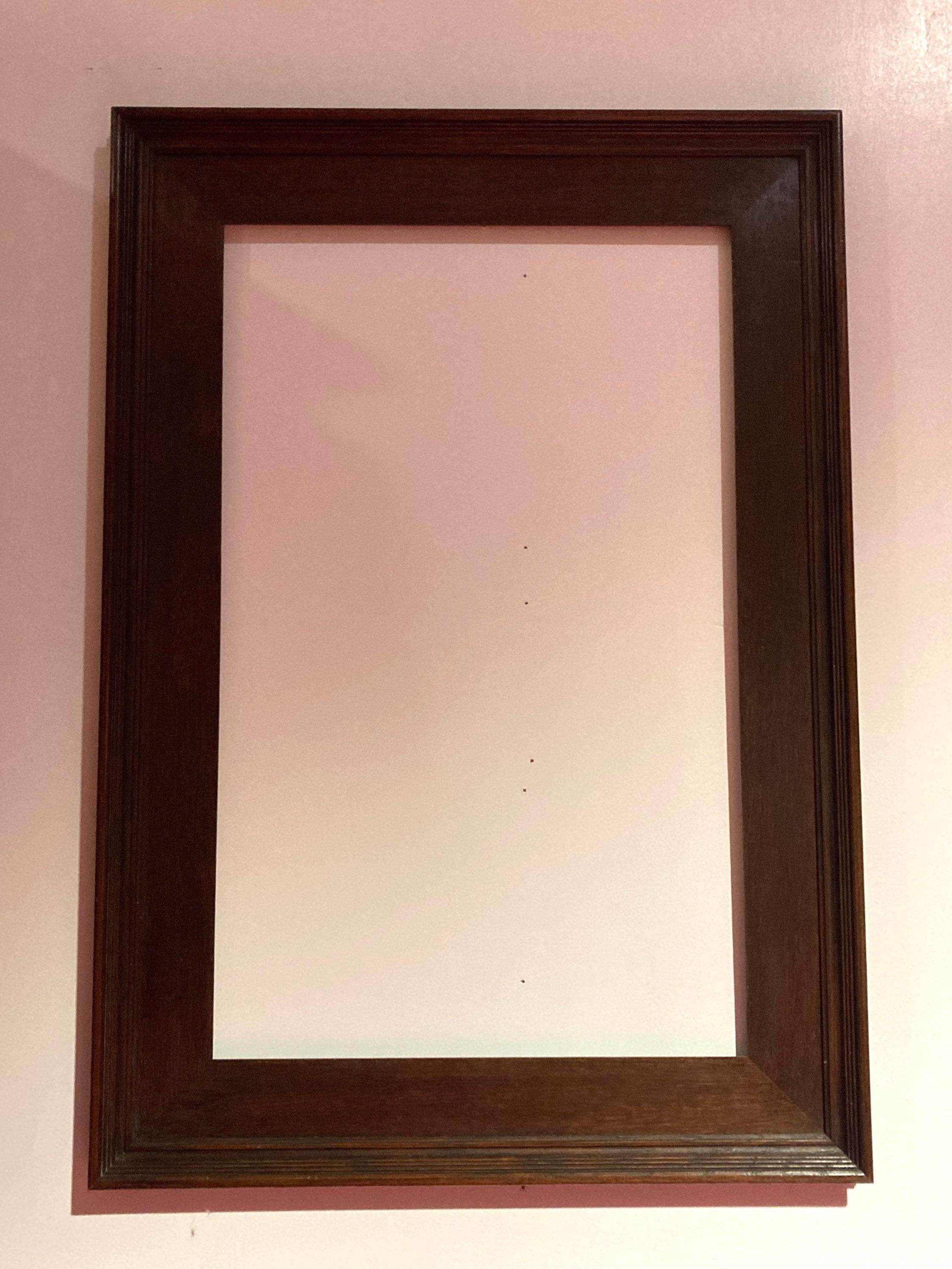Mahogany Picture Frame With Deep Moulding Detail.