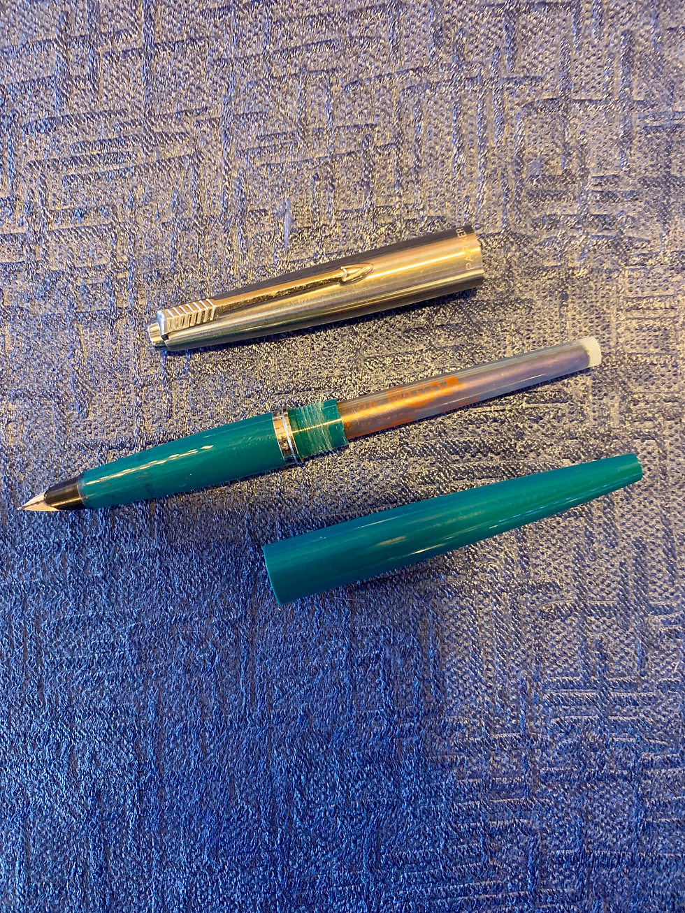 Thumbnail: Vintage 14k Gold Nib Parker Fountain Pen, 585 Nib, Parker Original Pen 