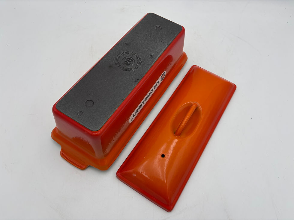 Thumbnail: Le Creuset Vintage Lidded Terrine /Cast Iron & Enamel Loaf Pan 