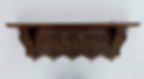 Solid Oak decorative wall hung shelf with coat hooks