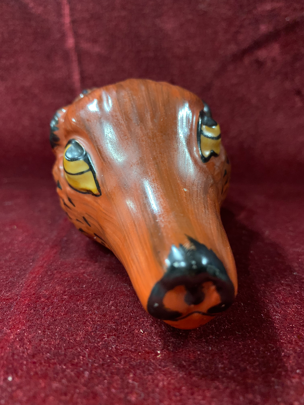 Thumbnail: Antique 19th Century Staffordshire Fox & Grapes Stirrup Ceramic Cup from Aesop's