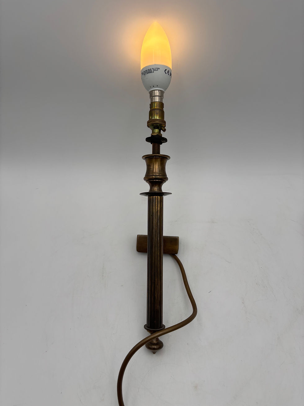 Thumbnail: Georgian Style Corinthian Antique Brass effect Wall Lights fitted with Brackets 