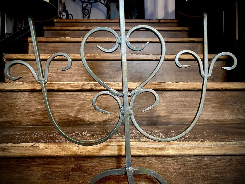 Thumbnail: Wrought Iron 3 -Arm Candle Holder