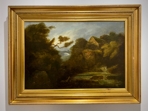 18th Century Original Oil Countryside Landscape In Wooden Gilt Frame ...