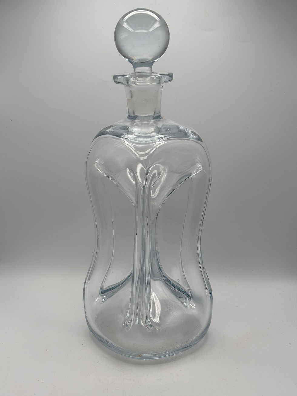 Thumbnail: Vintage Mid Century Holmegaard Kluk Kluk Pinched Glass Decanter Danish Design