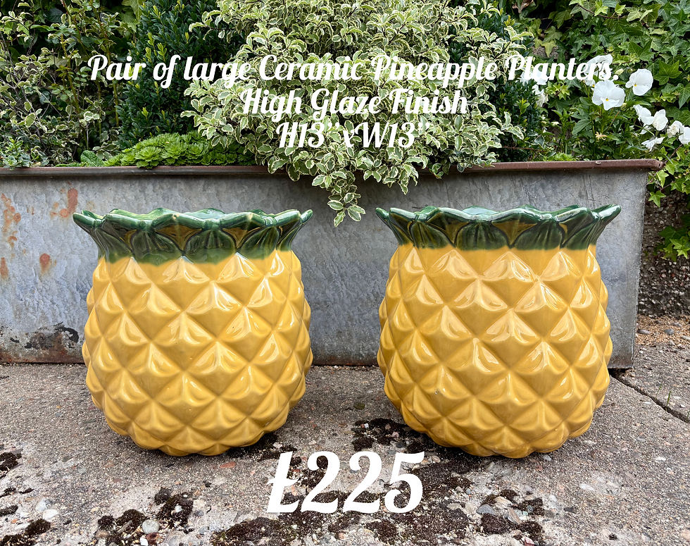 Thumbnail: Pair of large Ceramic Pineapple Planters 