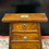 Thumbnail: Small Vintage Chinese Wooden Barbers Stool with Small Buddha Charm 