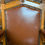 Thumbnail: Victorian honey oak and brown leather hall chair