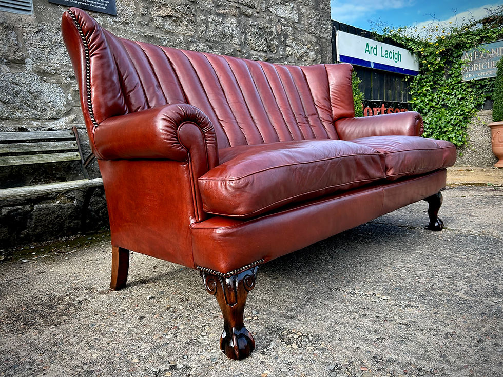 Thumbnail: Tetrad Blake Chestnut Brown Chesterfield Two Seat Leather Sofa in Burnt Tan Leat