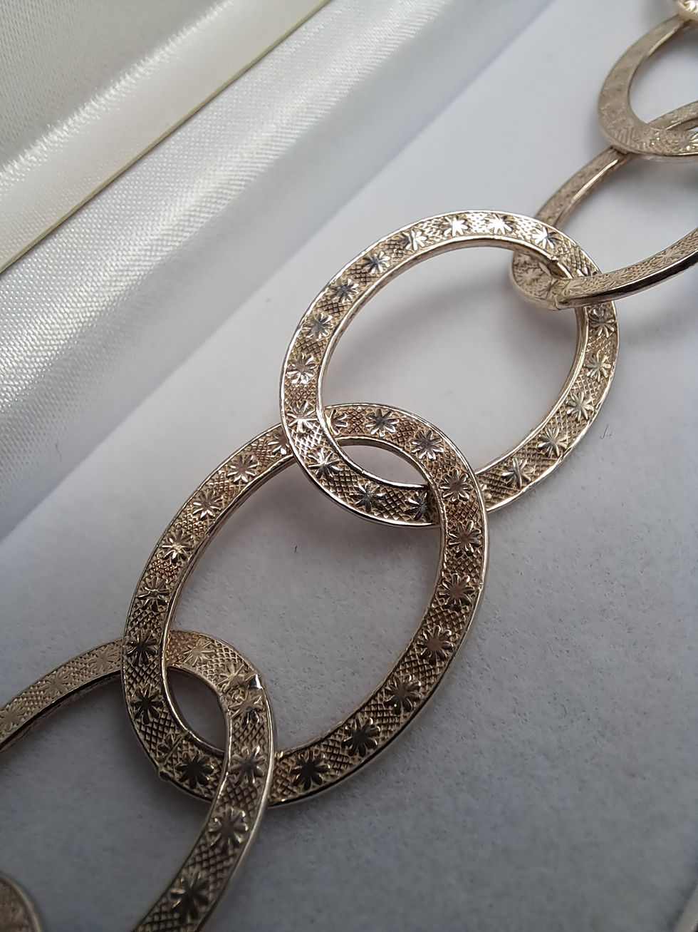 Thumbnail: 925 Silver Modernist Bracelet