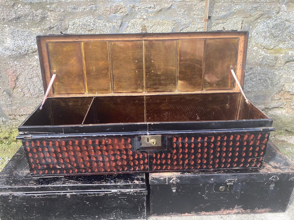 Thumbnail: Deed or Military Metal Storage Box Furniture Locker