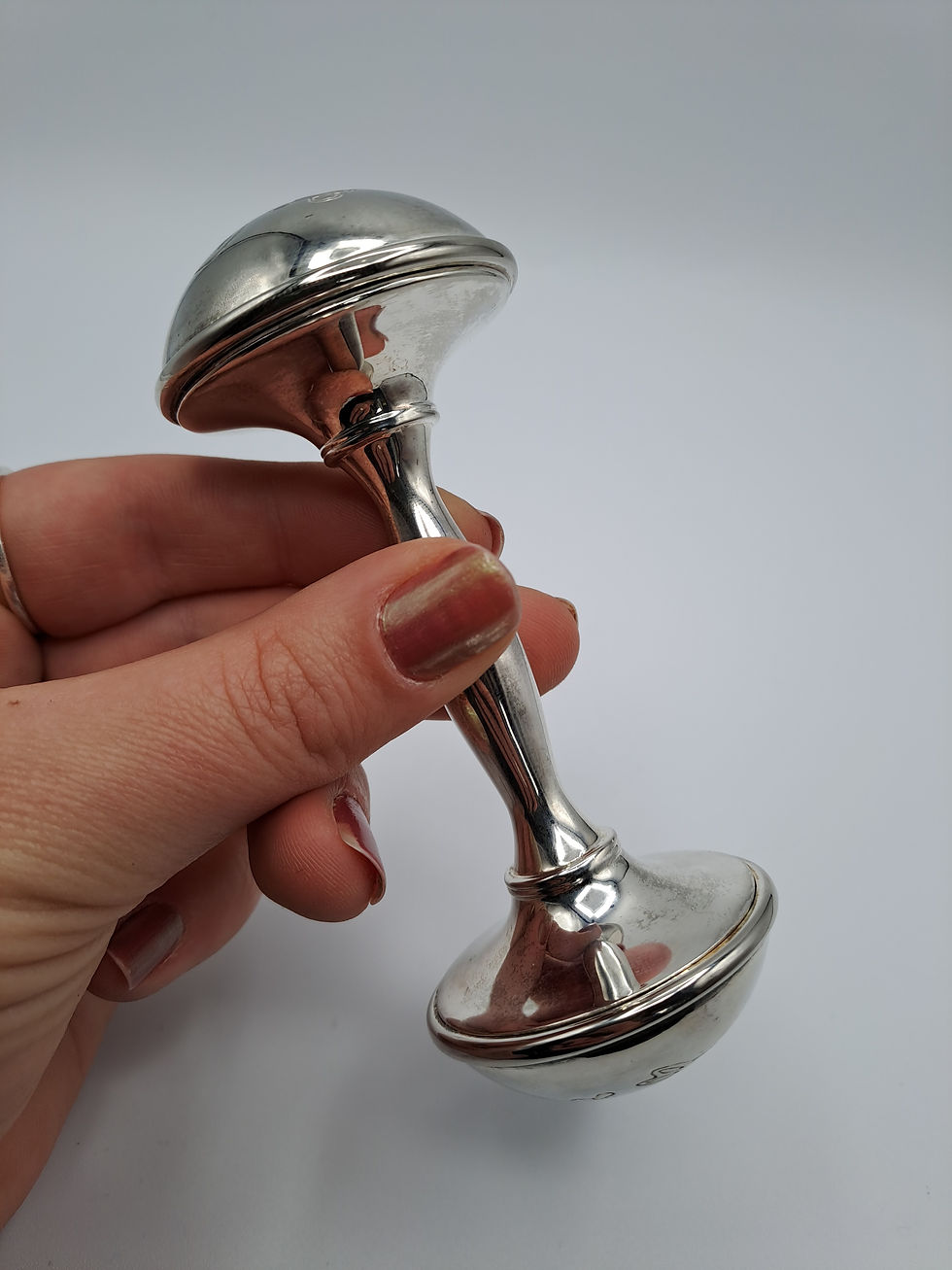 Thumbnail: Silver Plated Baby's Rattle