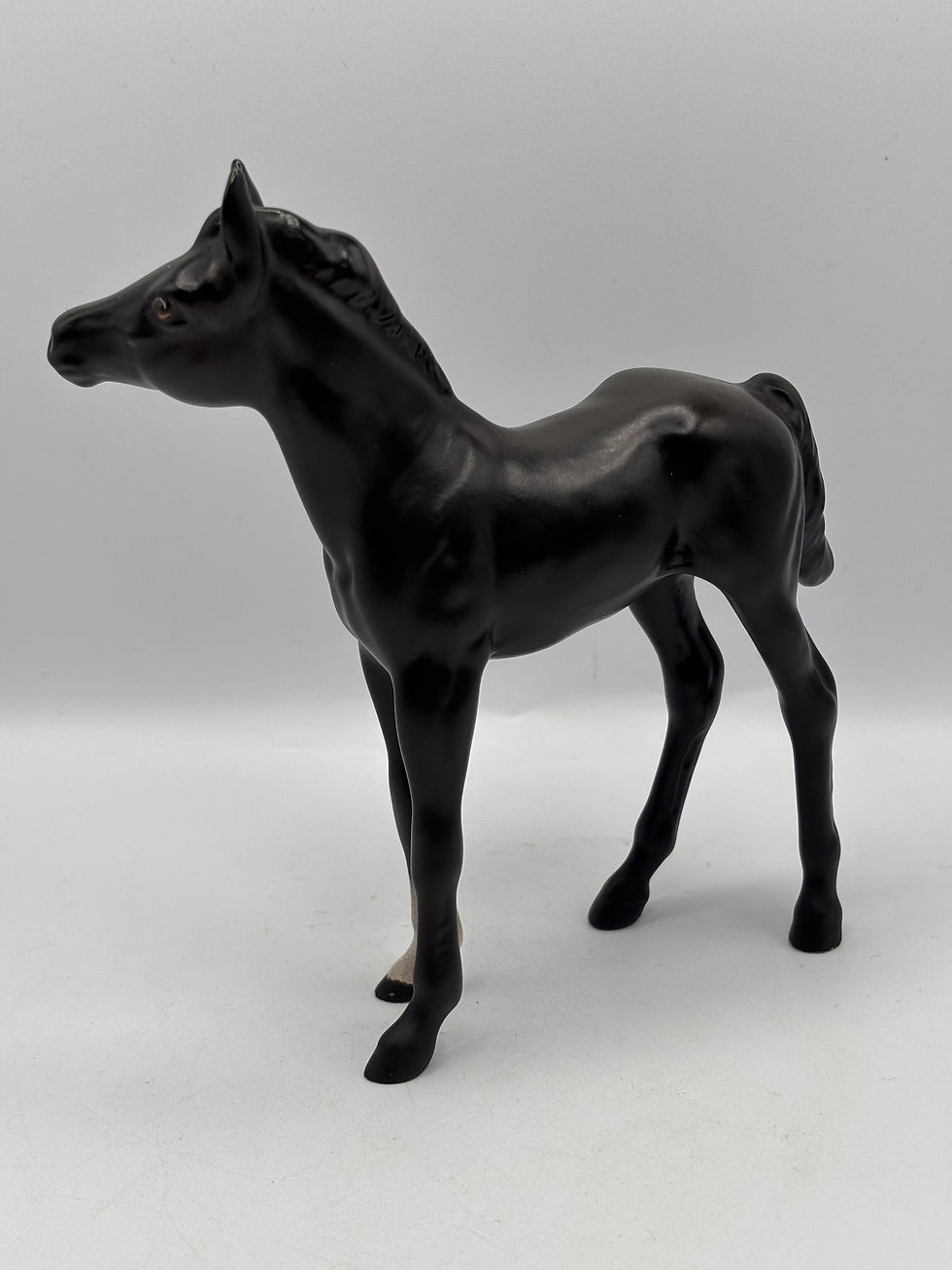 Thumbnail: Beswick Black Beauty Foal Rare Satin Matt Black Vintage Model 