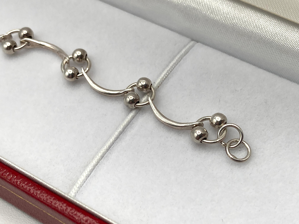 Thumbnail: 925 Silver Modernist Bracelet 