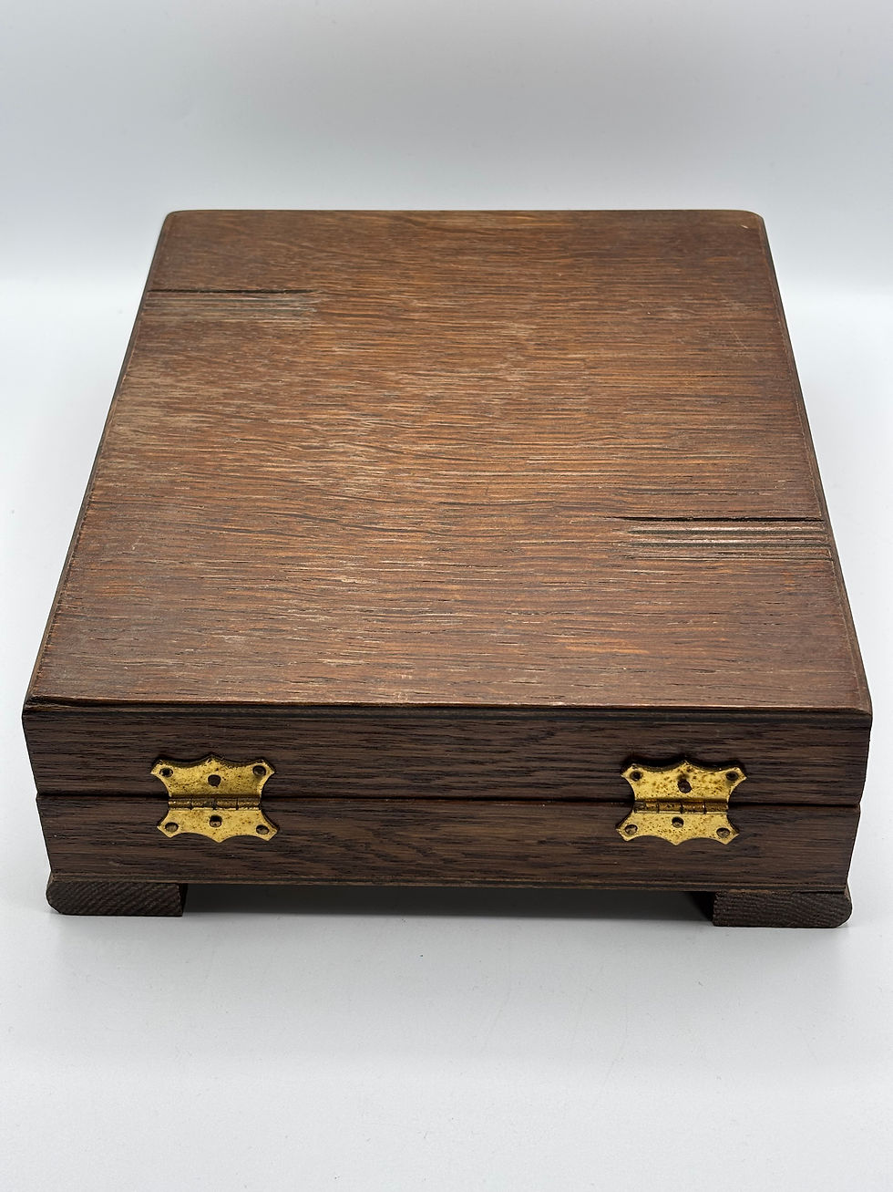 Thumbnail: Vintage Oak  Presentation Box Of Fish Knives & Forks Set Stainless Steel C1940