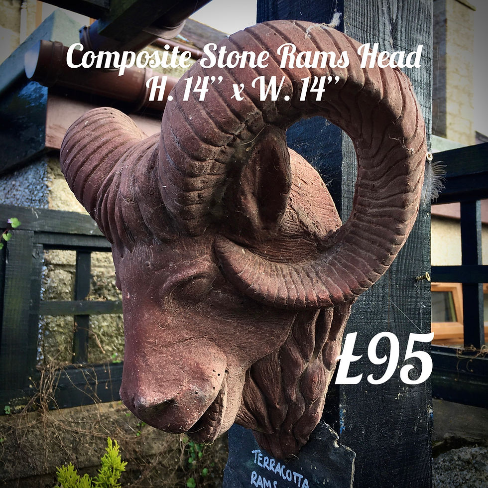 Thumbnail: Composite Stone Rams Head Halloween