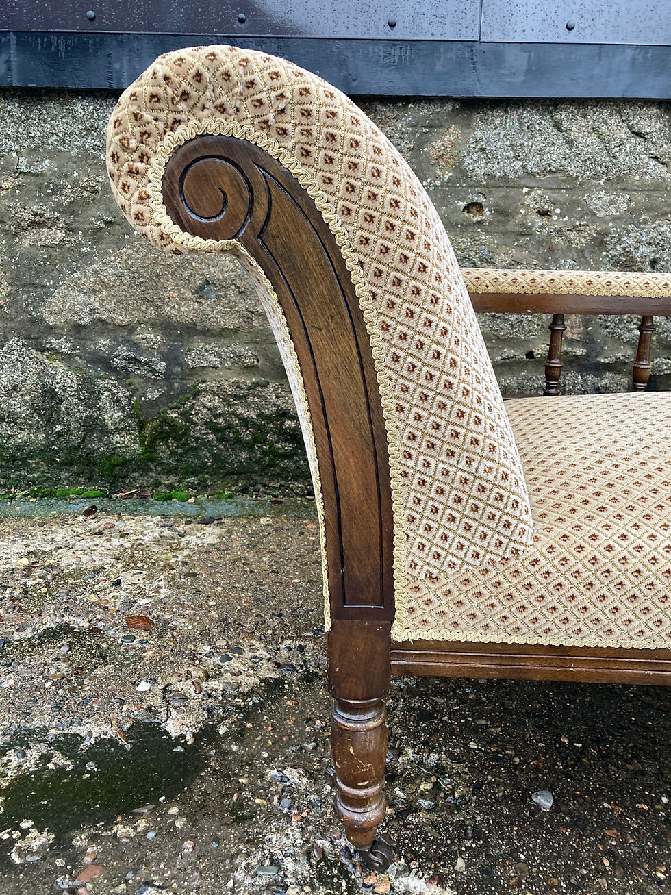 Thumbnail: ON SALE Victorian Mahogany Framed Chaise Lounge.