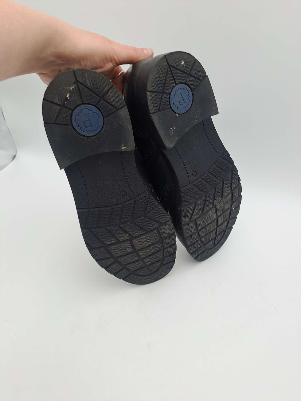 Thumbnail: Pavers Black Leather Brogue Kilt Shoes