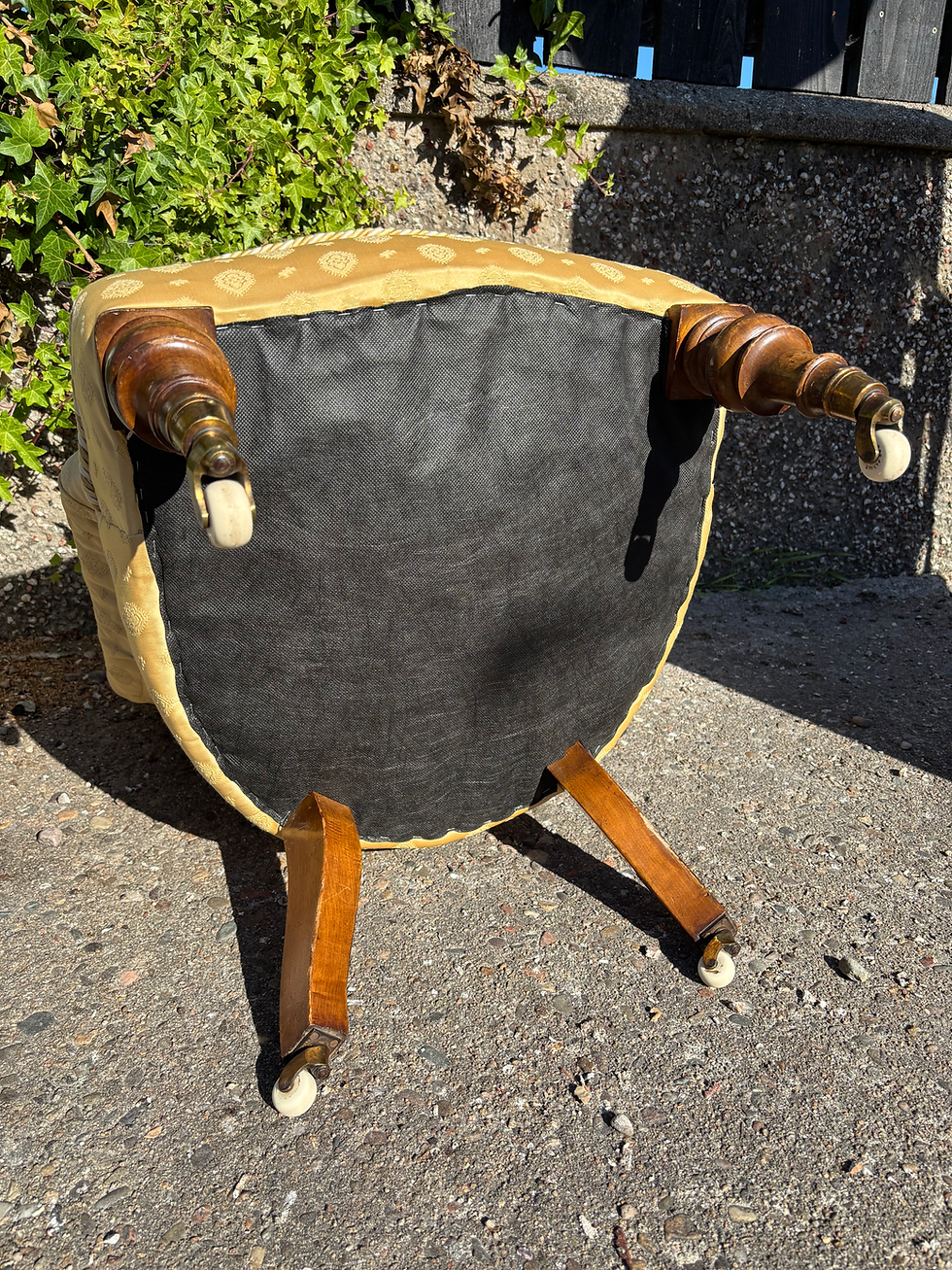 Thumbnail: Small Antique Victorian Buttoned Upholstered Nursing Chair or Child’s Armchair