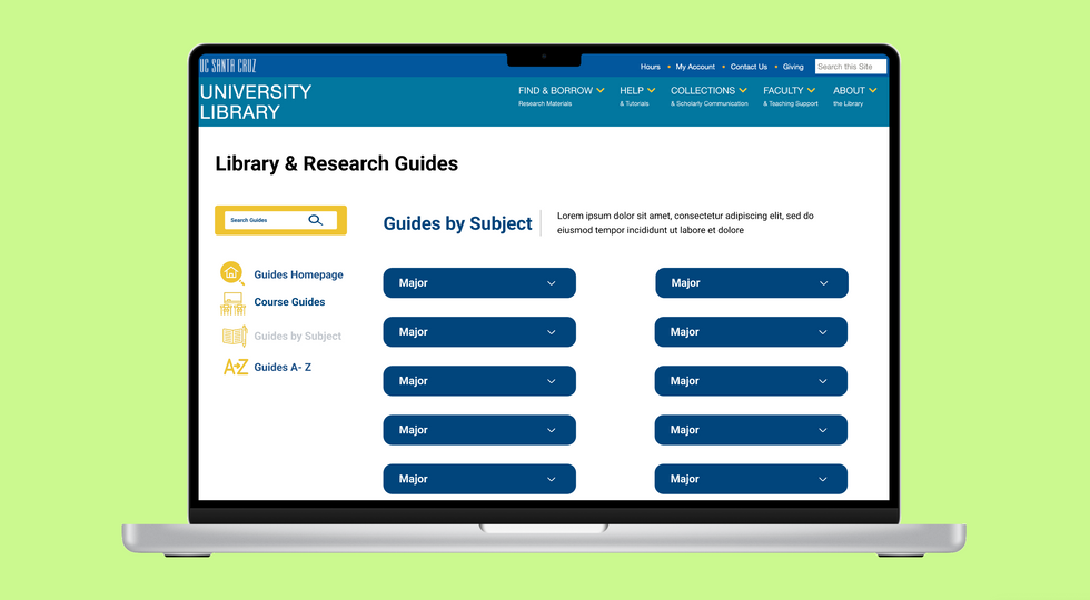 Individual Guides by Subject page