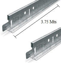 Perfil para Forro Aço T Clicado Travessa 24 x 625mm (Pç) ...