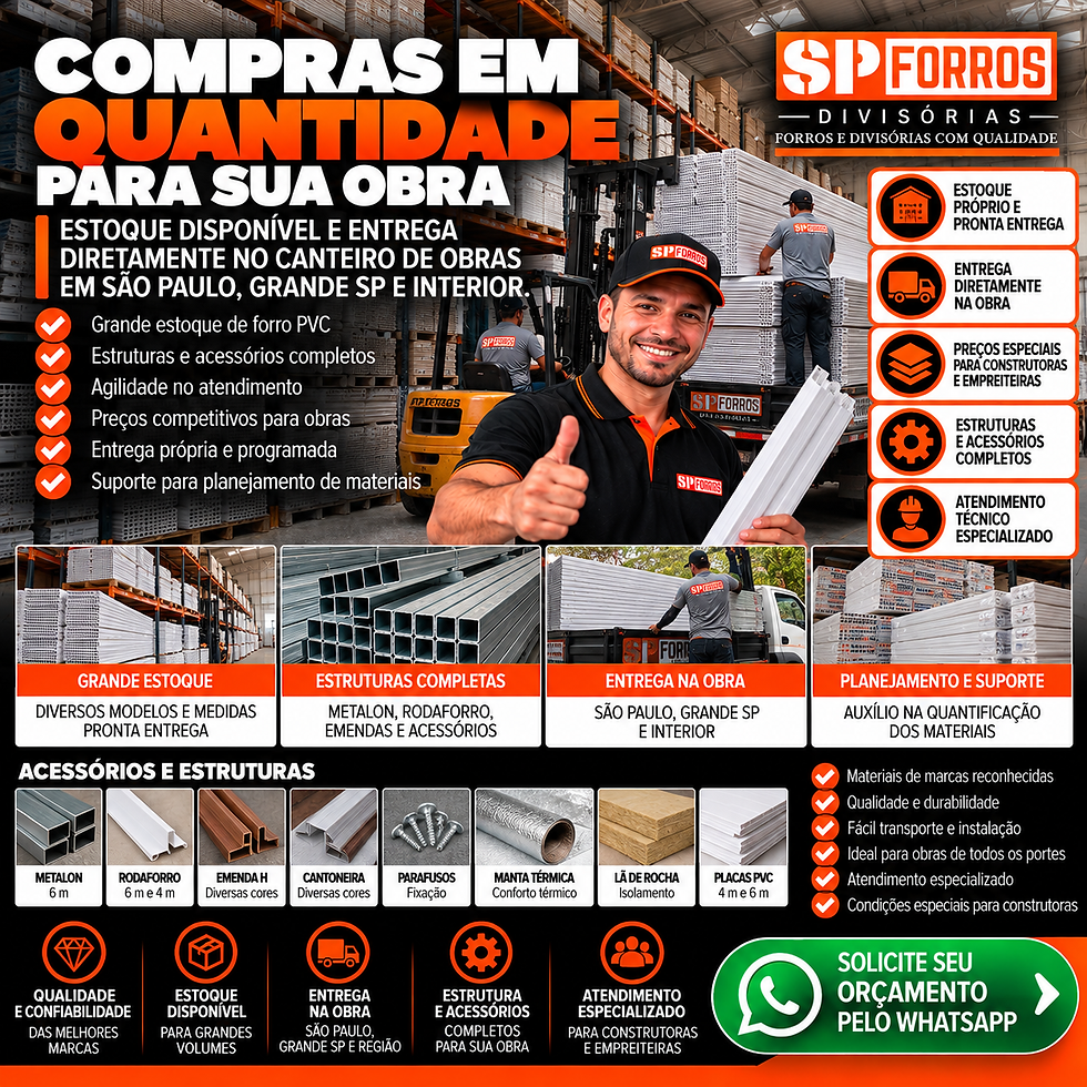 Compra de forro PVC em quantidade para construtoras com metalon rodaforro emendas e acessórios