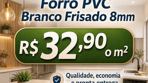 Oferta Forro PVC Branco Frisado Madex 6mm: R$ 27,90/m² em São Paulo