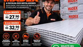 Forro PVC Branco Frisado Madex 6 mm e 8 mm para Instaladores em SP: Descontos e Entrega na Obra
