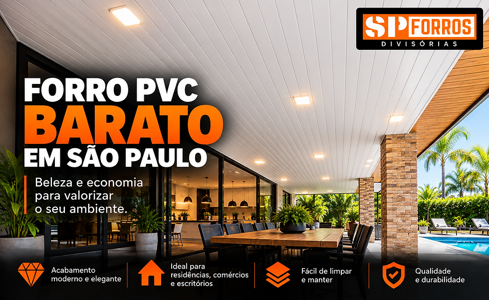 Forro PVC branco frisado em ambiente moderno em São Paulo