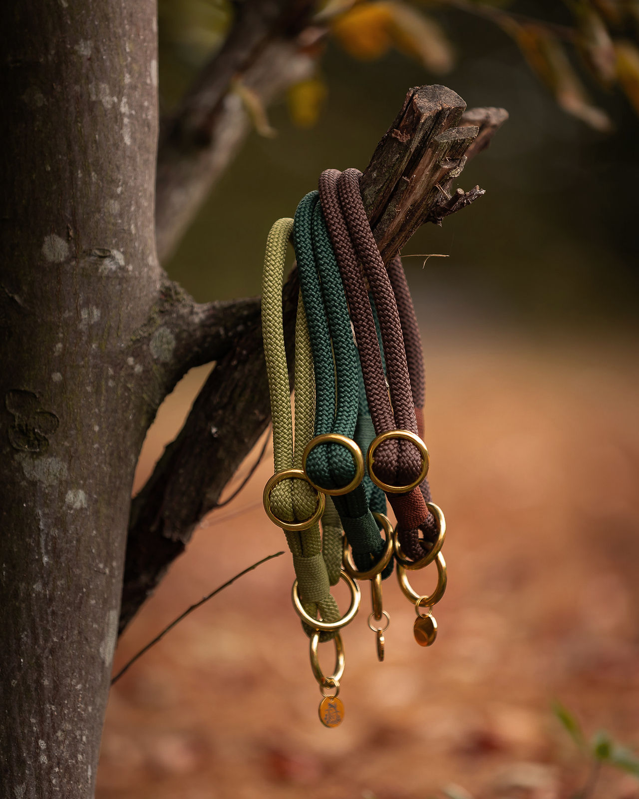 Rope Slip dog collars handmade by tweed and tether