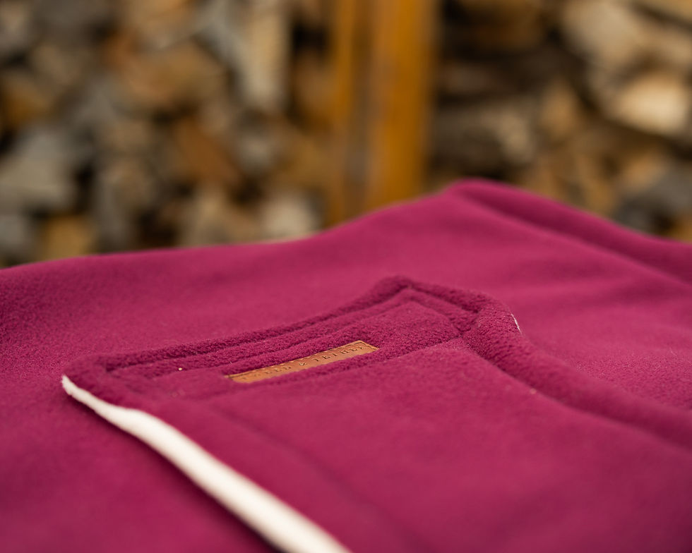 Thumbnail: close up of tweed and tether dog coat